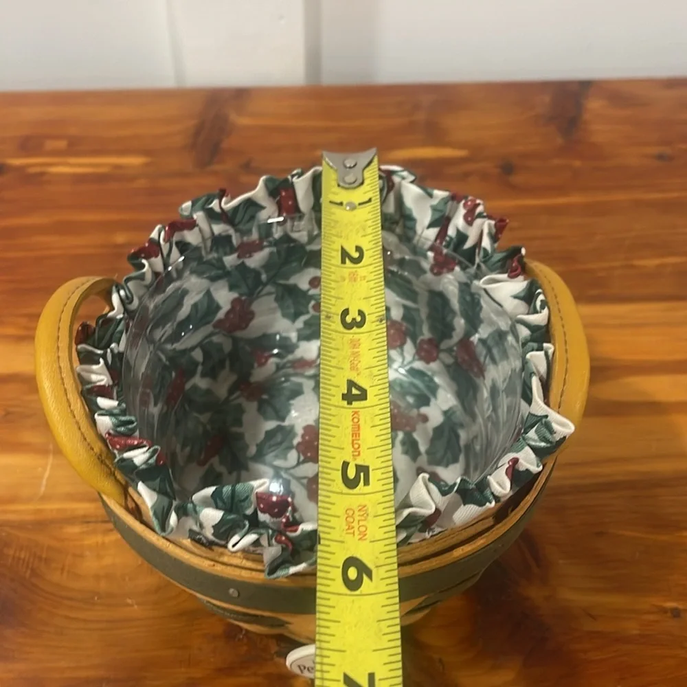Vtg Longaberger 1999 Peppermint Tree Trimming Basket